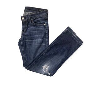 Citizens of Humanity Ava #142 Low Waist Straight Leg Distressed Denim Women's 25